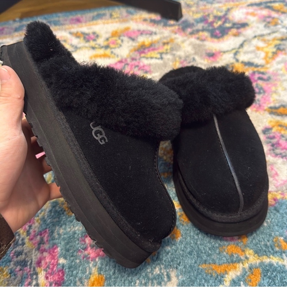 UGG Women's Black Shearling Mules